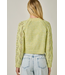 Multicolor Cable Knit Cardigan Yellow