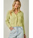 Multicolor Cable Knit Cardigan Yellow