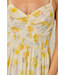 Twist Adorn Neckline Midi Dress Yellow