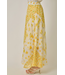 Mixed Print Maxi Skirt Yellow Bell Mix