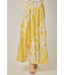 Mixed Print Maxi Skirt Yellow Bell Mix
