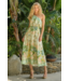 Tropical Asymmetrical Shoulder Dress Green Mix