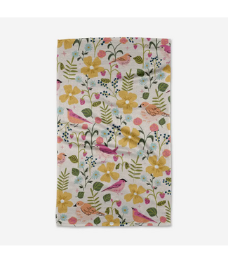 Summer Songbirds Tea Towel