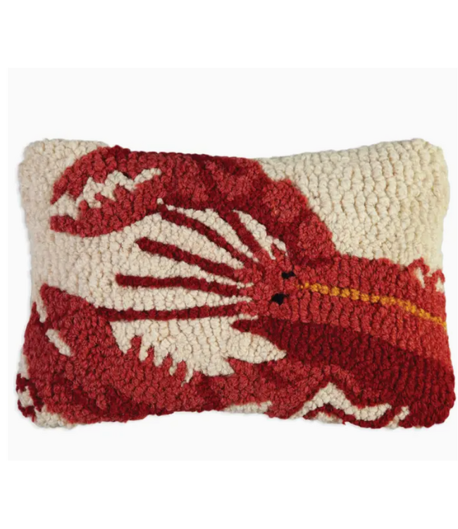 Red Lobster Wool Pillow 8 x 12