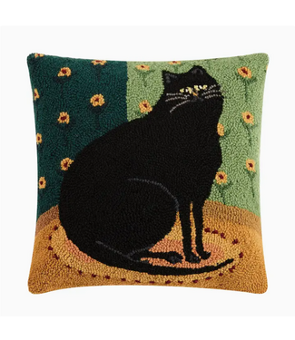 Black Cat in A Corner Hook Pillow