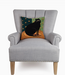 Black Cat in A Corner Hook Pillow