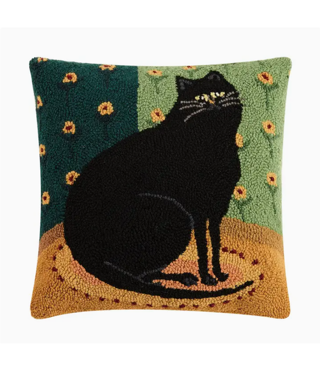 Black Cat in A Corner Hook Pillow