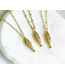 Wren Design Gold Fish Pendant Necklace Nixi 16in