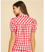 Gingham Button Down Shirt Red