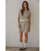 Knit Polyester Cotton Striped Sleeveless Mini Dress