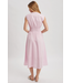 Striped Front Zip Midi Dress Pink