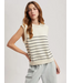 Striped Muscle Tank Sweater Black