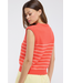 Striped Muscle Tank Sweater Papaya