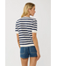 Stripe Polo Top Navy