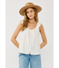 Ladder Lace Ruffle Sleeve Top White