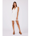 Embroidered Floral Eyelet Sleeveless Mini Dress White