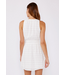 Embroidered Floral Eyelet Sleeveless Mini Dress White