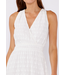 Embroidered Floral Eyelet Sleeveless Mini Dress White