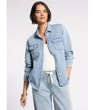 Rylee Cotton Denim Button Up Top