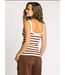 Rachel Tank Cream/Cocoa