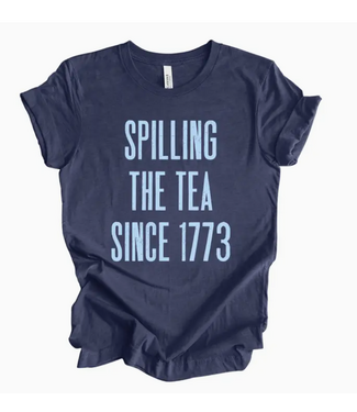 Spilling the Tea Since 1773 Tee Navy
