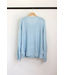 America Embroidered Crew Neck Blue