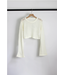Crochet Knit Long Sleeve Top Natural