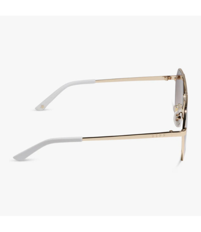 Diff Eyewear Beach Riot Reserve Gold Brown Sunglasses