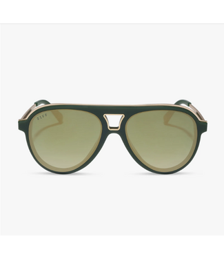 Diff Eyewear Tosca III Fairway Green Light Gold Sunglasses