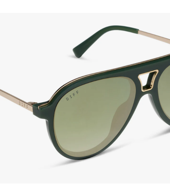 Diff Eyewear Tosca III Fairway Green Light Gold Sunglasses