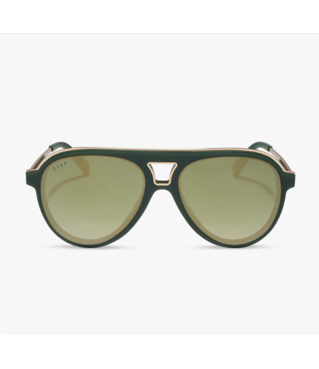 Diff Eyewear Tosca III Fairway Green Light Gold Sunglasses