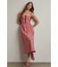 Plaid Corset Top Midi Dress