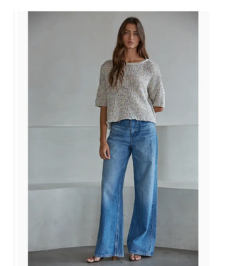 Knit Sweater Cotton Polyester  Top Multi