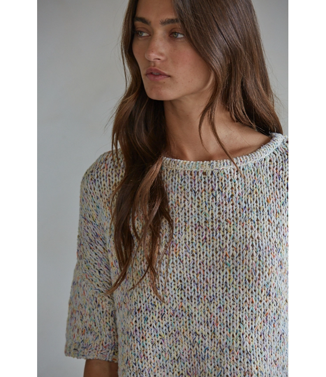 Knit Sweater Cotton Polyester  Top Multi