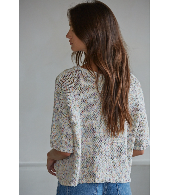 Knit Sweater Cotton Polyester  Top Multi
