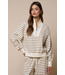 Stripe Have Zip-Up Contrast Sweatshirt