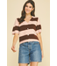 Color Block V-Neck Knit Sweater