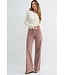 Just Black Denim Classic Relaxed Wide Leg - Spice Brown Stripe
