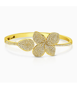 Jen Hansen Demi-Fine Fiore Bangle Bracelet Gold Br