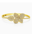 Jen Hansen Demi-Fine Fiore Bangle Bracelet Gold Br