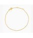 Jen Hansen Demi-Fine White Enamel Bead Satelite Bracelet Gold