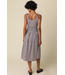 Cally Gingham Smocked Maxi Dress Brn/Wht