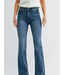Just Black Denim High Rise Scissor Cut Flare - Medium Denim