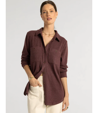 Thread Supply Lewis Shirt Burgundy Heather