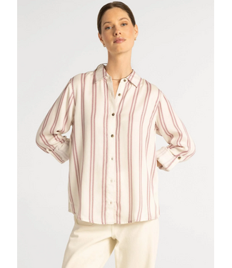Anna Shirt Maroon Herringbone