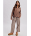 Varisty Sport Stripe Half Zip Sweater Mocha