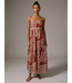 Rust Leaf Code Maxi Dress