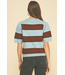 Color Block V-Neck Sweater Blue/Brown