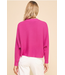 Dolman Sleeves Sweater Top Hot Pink