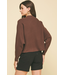 Dolman Sleeves Sweater Top Espresso
